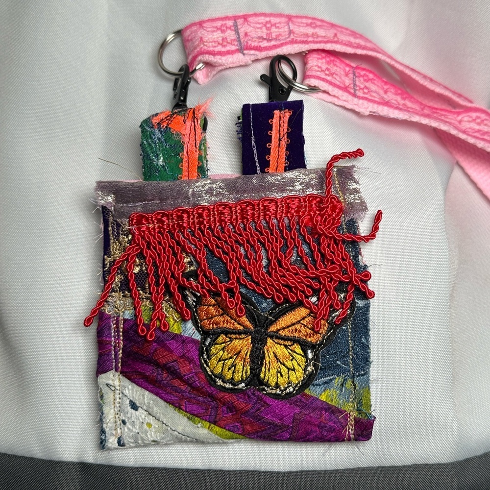RUBYRUDI Necklace Purse, Hand Crafted, Amulet Wallet Pouch Artisan OOAK Signed